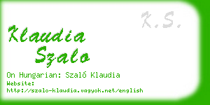klaudia szalo business card