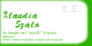klaudia szalo business card